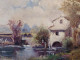 Tableau Paysage Lavandières Signé Chiffonny 02 - Oils