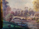 Delcampe - Tableau Paysage Barque Pêcheurs Sur Rivière Signé Chiffonny 01 - Olii