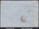 FRANCE N° 22 SUR LETTRE GC 1952 LANNION COTES DU NORD + CAD DU 04/04/1863 - 1862 Napoléon III