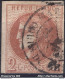 FRANCE EMISSION BORDEAUX 2c BRUN ROUGE N°40B AVEC CACHET A DATE DE MARSEILLE - 1870 Ausgabe Bordeaux