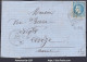 FRANCE N°29B SUR LETTRE GC 2534 MOREUIL SOMME + CAD DU 28/02/1870 - 1863-1870 Napoléon III. Laure