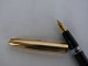 Vintage Fountain Pen Black Body Gold Cap Unbranded #2033 - Penne