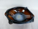 Delcampe - Vintage Heavy Brown Glass Ashtray Two Slots #2046 - Cendriers