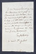 Eugène DELACROIX – Lettre Autographe Signée – Tableau «Femmes D’Alger Dans Leur Appartement» - Peintres & Sculpteurs