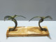 Delcampe - -PAIRE De SERRE LIVRES ART DECO MOUETTES En BRONZE Sur Marbre Déco XXe VITRINE    E - Other Book Accessories