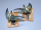 Delcampe - -PAIRE De SERRE LIVRES ART DECO MOUETTES En BRONZE Sur Marbre Déco XXe VITRINE    E - Other Book Accessories