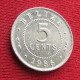 Belize 5 Cents 1986 KM# 34a Lt 743 *V2T Beliz Belice - Belize