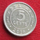 Belize 5 Cents 2016 KM# 34a Lt 1563 *VT Beliz Belice - Belize