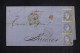 ESPAGNE - Lettre De Santander Pour La France En 1871, Affranchissement En Bande De 3 - L 147979 - Briefe U. Dokumente