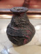 Ancien Vase Céramique Décor Tourmenté Rouge & Noir - Sonstige & Ohne Zuordnung