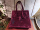 Ancien Sac Velours Bordeaux Vintage Monogramme - Autres & Non Classés