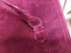 Delcampe - Ancien Sac Velours Bordeaux Vintage Monogramme - Sonstige & Ohne Zuordnung