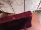 Delcampe - Ancien Sac Velours Bordeaux Vintage Monogramme - Sonstige & Ohne Zuordnung