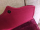 Delcampe - Ancien Sac Velours Bordeaux Vintage Monogramme - Sonstige & Ohne Zuordnung