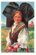 FOLKLORE - Vie Et Costume En Alsace - Costume Alsacien - Carte Postale Ancienne - Costumes