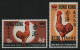 Hongkong 1969 - Mi-Nr. 242-243 ** - MNH - Jahr Des Hahnes (I) - Ungebraucht