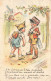 ENFANTS - Dessins D'enfants - Petites Garçons - Colorisé - Carte Postale Ancienne - Dessins D'enfants