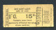 Ticket De Tramways Parisiens (av 1921) Compagnie Générale Des Omnibus (CGO) - 2e Cl / 15c Paris" Tramway - Europe