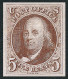 1847 États-Unis 5c. Franklin POST OFFICE, Neuf **, Yv.1 Magnifique Reproduction - Unused Stamps