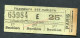 Ticket De Tramways Parisiens 1900 à 1921 (Tramways Est Parisien) 2e Classe 50c - Paris" Chemin De Fer - Tramway - Tram - Europa