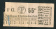 Ticket De Tramways Parisiens 1921 à 1938 (STCRP) 1e Classe 55c - Paris" Tramway - Tram - Europe