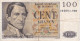 BILLETE DE BELGICA DE 100 FRANCS DEL AÑO 1958  (BANK NOTE) - 100 Franchi