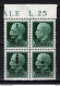 Italia  Repubblica Sociale 1944 25c. Quartina Con VarietÃ  Inedita (Sass.491) **/MNH VF - Cert.Enzo Diena - Mint/hinged