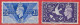 Grande-Bretagne N°235 2,5p Bleu & N°236 3p Violet 1946 * - Nuovi