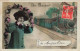 Un Baiser De Angoulème - Train - Fleur - Colorisé - Carte Postale Ancienne - Gruss Aus.../ Grüsse Aus...