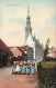 Pays-bas - Veere - Walcheren - Hollandaise Devant Une église - Colorisé - Clocher  - Carte Postale Ancienne - Veere