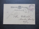 AD Bayern 1881 Ganzsache Postkarte Stempel K1 Fuerth Und 2x Ank. Stempel K1 Neuensalza Spremberg Sachsen - Postal  Stationery