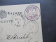 AD Bayern 1881 Ganzsache Postkarte Stempel K1 Fuerth Und 2x Ank. Stempel K1 Neuensalza Spremberg Sachsen - Postwaardestukken