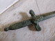 Ancien Ouvre Lettre Bronze Forme Dague Tête De Bouc Pompéi Bacchus - Ouvre-lettres