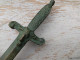 Delcampe - Ancien Ouvre Lettre Bronze Forme Dague Tête De Bouc Pompéi Bacchus - Abrecartas