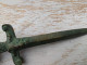 Delcampe - Ancien Ouvre Lettre Bronze Forme Dague Tête De Bouc Pompéi Bacchus - Letter-opener