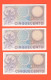 Italia 3 X 500 Lire 1974 MERCURIO Matricole Consecutive Repubblica Italiana Mercury - 500 Lire