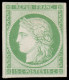 ESS FRANCE - Poste - 2, Essai En Vert Clair Sur Papier Carton: 15c. Cérès - 1849-1850 Ceres