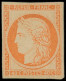 * FRANCE - Poste - 5g, Réimpression De 1862, Signé Roumet: 40c. Orange - 1849-1850 Cérès