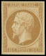 ** FRANCE - Poste - 9e, Réimpression De 1862, Superbe, Certificat Scheller: 10c. Bistre-jaune - 1852 Luigi-Napoleone