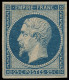 * FRANCE - Poste - 15, Signé Calves Et Miro, Certificat Cérès: 25c. Bleu - 1853-1860 Napoleon III