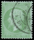 O FRANCE - Poste - 35, Oblitéré Cachet à Date, Signé Scheller: 5c. Vert Pâle Sur Bleu - 1863-1870 Napoléon III Lauré