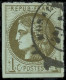 O FRANCE - Poste - 39Cc, Report 3, Obl Cachet à Date: 1c. Olive Bronze - 1870 Ausgabe Bordeaux