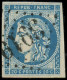 O FRANCE - Poste - 45B, Type II Report 2, Obl GC 3919, Tb: 20c. Bleu - 1870 Emission De Bordeaux