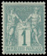 * FRANCE - Poste - 61, Très Frais: 1c. Vert - 1876-1878 Sage (Typ I)