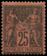 * FRANCE - Poste - 91, Signé Scheller: 25c. Noir Sur Rouge Type II - 1876-1898 Sage (Tipo II)