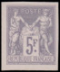 (*) FRANCE - Poste - 95b, Régents Non Dentelé: 5f. Sage Violet - 1876-1898 Sage (Type II)