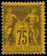 * FRANCE - Poste - 99a, Très Beau, Gomme D'origine: 75c. Violet S. Jaune - 1876-1898 Sage (Type II)