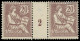 * FRANCE - Poste - 126, Paire Millésime "2": 20c. Brun-lilas - Unused Stamps