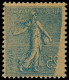 ** FRANCE - Poste - 132d, Impression Recto-verso Partielle: 25c. Semeuse Lignée - Ongebruikt