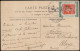 LET FRANCE - Poste - 138, Sur Porte-timbre Vert "Manchon Hella", Cp 20/3/1908 - 1877-1920: Semi-Moderne